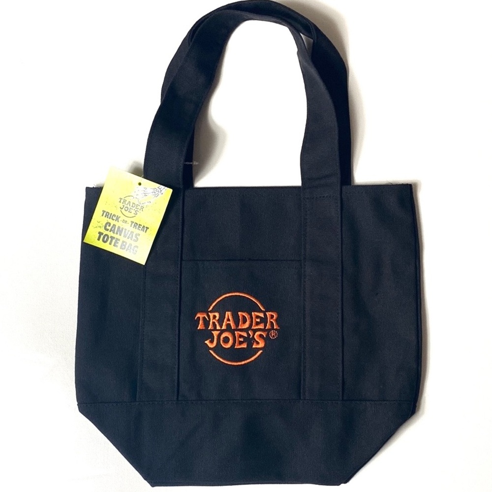 NWT Trader Joe’s MINI Black Canvas Tote.